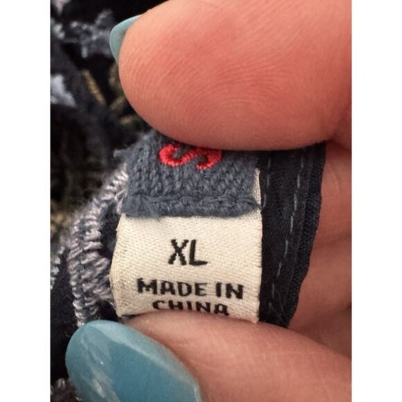 Johnny Was Gisella Button-Down Blouse Embroidered Button Down Blue XL Size - Picture 7 of 8